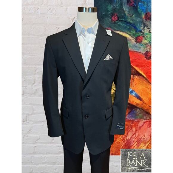 New Jos. A. Bank 44L Men's Black Natural Stretch Business Suit Jacket NWT - Picture 5 of 16